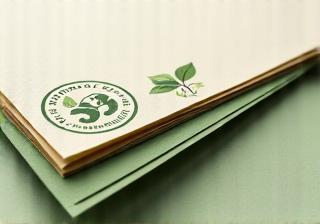 Recycled paper and eco print badges