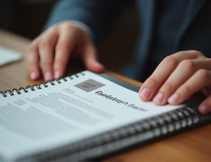 Hands binding a presentation document