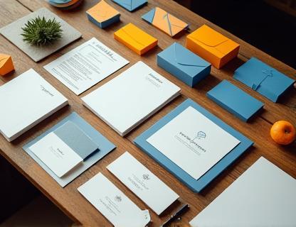 Array of branded business stationery